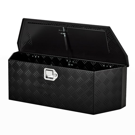 Kojooin Aluminum Trailer Tongue Box, 36"x12"x12" Heavy Duty Storage With Lock and Keys, Utility Truck Tool Box Storage Organizer, Tool Chest for Pickup Truck Bed, RV