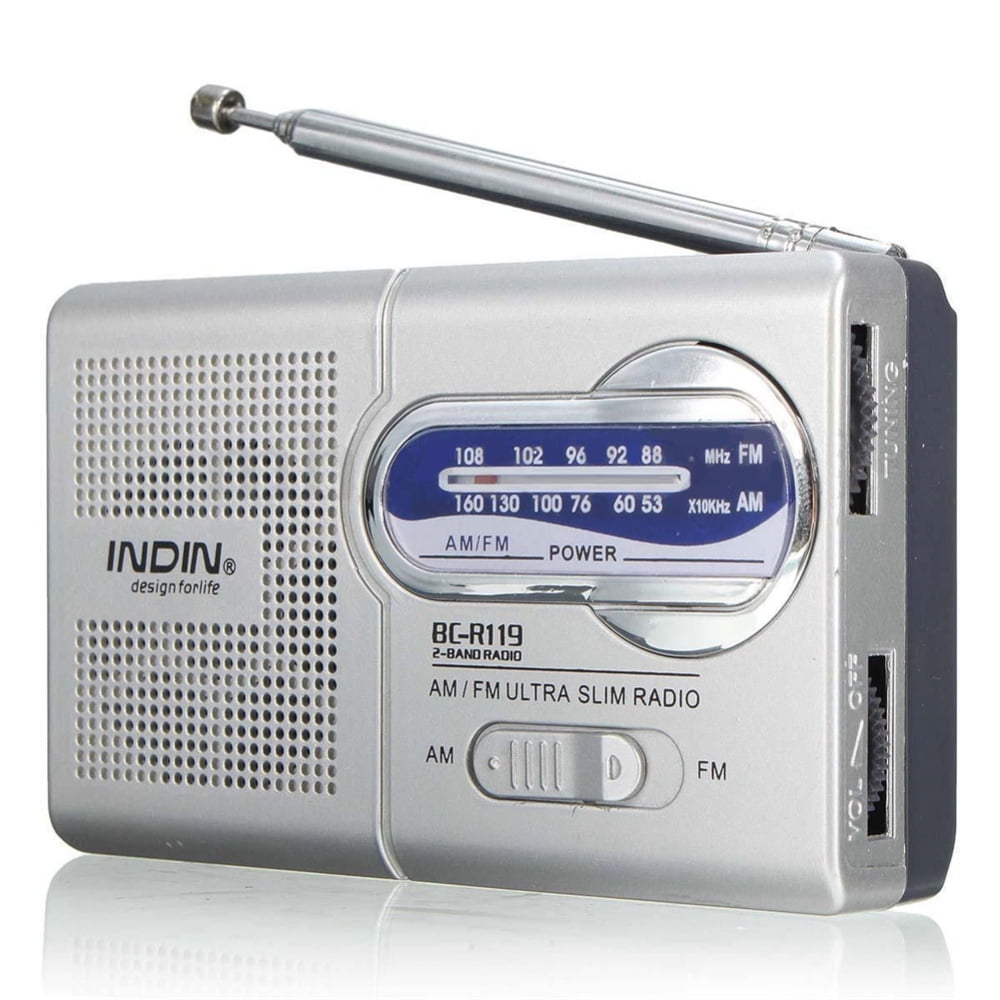 Kojooin BC-R119 AM/FM Battery Operated Portable Radio with Best Reception, Black