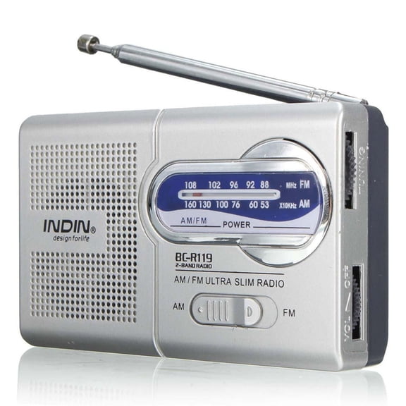 Kojooin BC-R119 AM/FM Battery Operated Portable Radio with Best Reception, Black