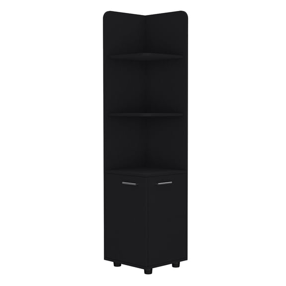 Kojooin Bathroom Floor Cabinet, Tall Bathroom Storage Cabinet With 3 Tier Shelves And Door Organizer, Modern Narrow Storage Rack For Living Room Kitchen