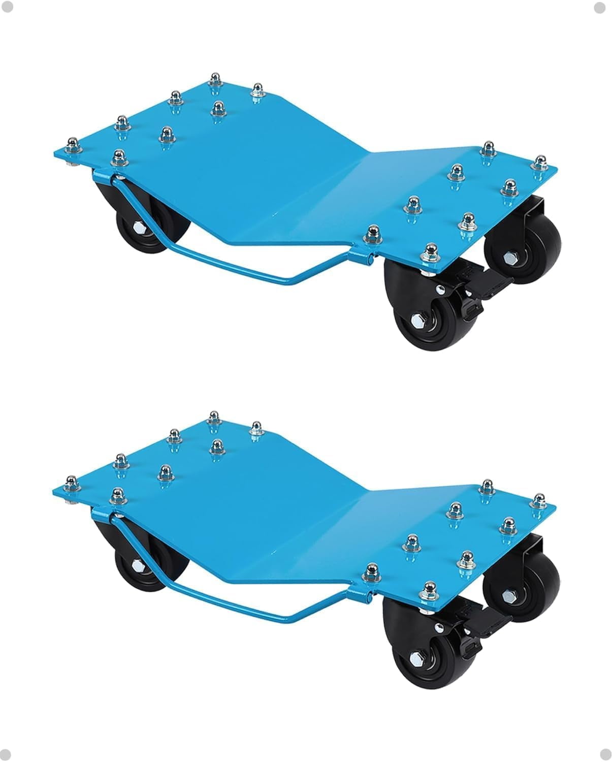 Kojooin Car Dollies Set of 2,4000LBS with Tow Hooks, Thickened Handles ...