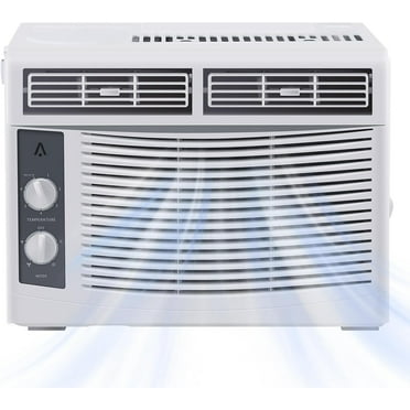 Kojooin Compact 5000 BTU Window Air Conditioner, Fast Cooling, Mechanical Controls, Quiet 50 dB, White