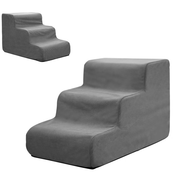 Kojooin Dog Sponge Ramp Cover, NonSlip Pet Stairs Cover for 3 Steps