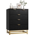 thumbnail image 1 of Kojooin Dresser for Bedroom,5 Drawer Dresser with Metal Legs,Modern Dresser Chest Organizer with Wide Storage,Black, 1 of 7