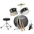 thumbnail image 1 of Kojooin Drum Set for Beginners, Drum Kit 3-Piece, Drum Set with 10" Cymbal, Bass Drum, Stool, Drumsticks, Pedal, 1 of 8
