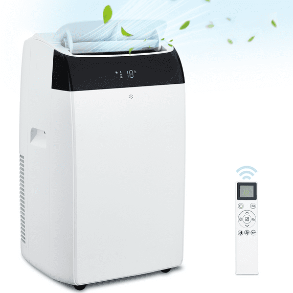 Kojooin Efficient 14000 BTU Portable Air Conditioner, 3-in-1 Cooling, Dehumidifying & Fan for Large Rooms