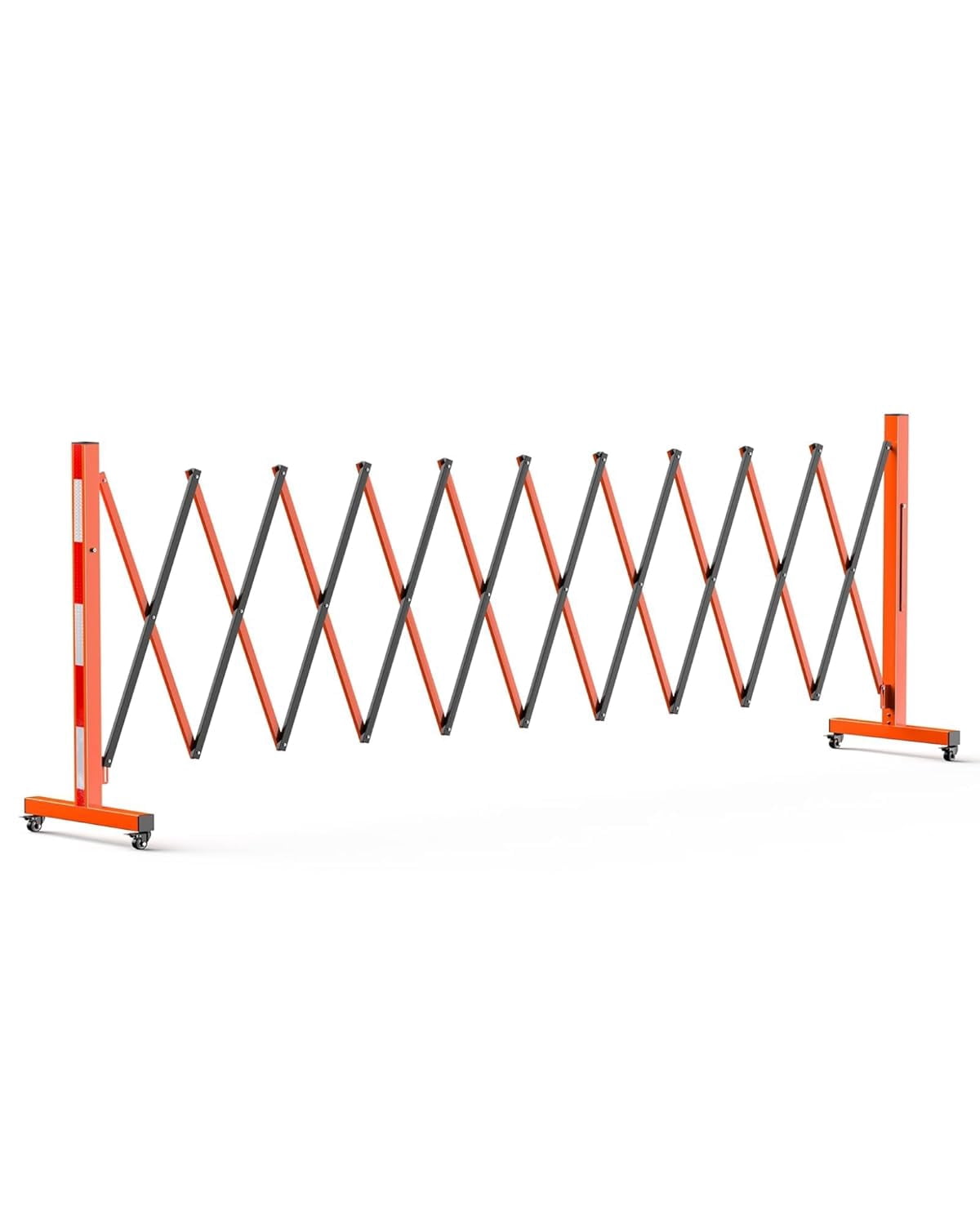 Kojooin Expandable Barrier Gate, Folding Safety Fence with 6 Wheels and 270 Degree Adjustment for Driveways and Events