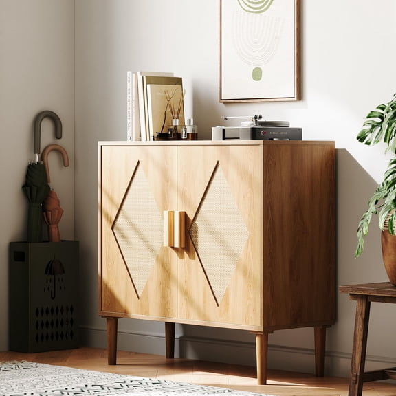 Kojooin Five-Drawer Modern Storage Cabinet, Rustic-Style Decorative Dressing Table with Raised Base and Textured Panel, Suitable for Bedroom, Living Room, and Entryway