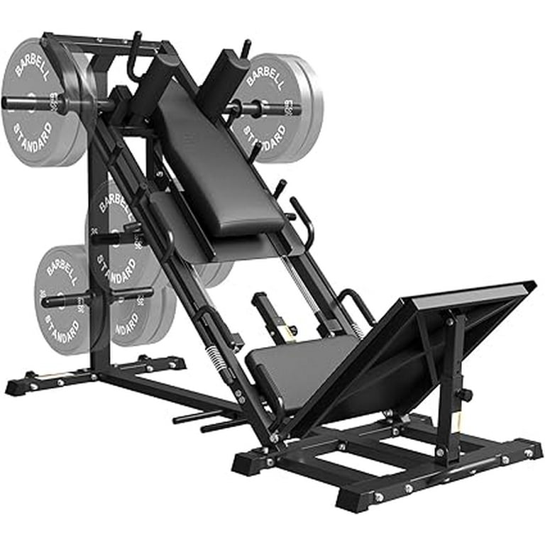 Kojooin GMWD Leg Press Hack Squat Machine Combo Leg Exercise Machine with Linear Bearing Home Gym Leg Day Equipment