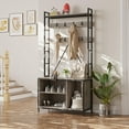 thumbnail image 1 of Kojooin Hall Tree with Bench and Coat Rack, 36.41" Entryway Shoe Bench with 17 Hooks, Drawers and Top Shelf, 5-in-1 Freestanding Storage Organizer for Entryway, Mudroom, 1 of 7