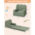 thumbnail image 1 of Kojooin Kids Couch, 2-in-1 Convertible Teddy Fleece Fabric Toddler Sofa Chair, Soft Fold Out Couch Lounger for Kids, Comfy Children's Sofa Bed for Playroom, Nursery, Birthday Gift, 1 of 8