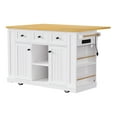Kojooin Kitchen Island Cart With Drop Leaf, Rolling Kitchen Island On 5
