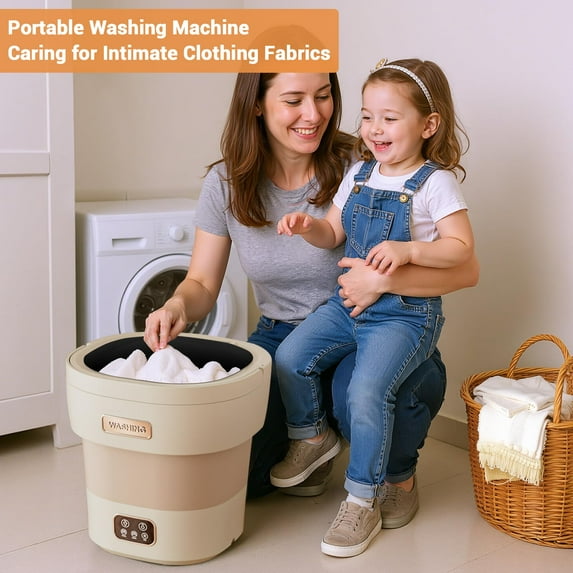 Kojooin Mini Washing Machine and Dryer,12l Foldable Mini Washer for Underwear, Upgraded Collapsible Washing Machine for Baby Clothes Socks Apartment