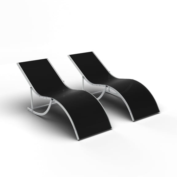 Kojooin Modern Patio Lounge Chairs - 2-Piece Set for Backyard & Poolside
