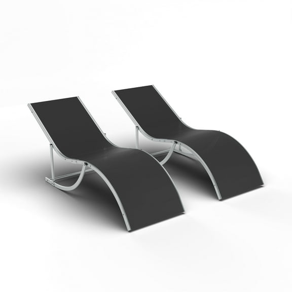 Kojooin Modern Patio Lounge Chairs - 2-Piece Set for Backyard & Poolside