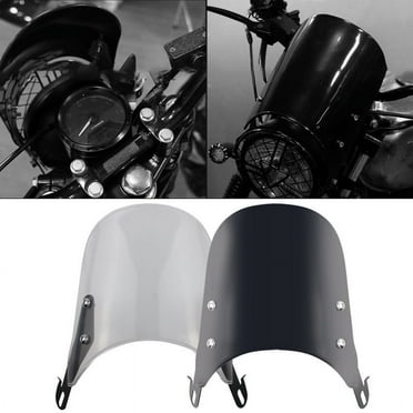Kojooin Motorcycle Front Windshield Retro 5-7 Inch Headlight Universal Windscreen Adjustable Modified Accessories