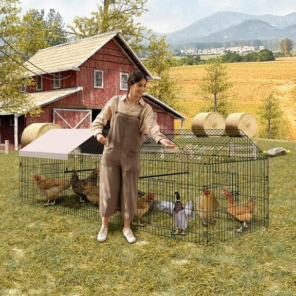Kojooin Outdoor Chicken Coop - Secure and Comfortable Chicken Run for Small Animals