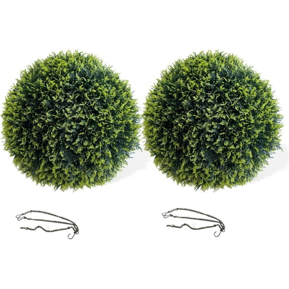 Kojooin Outdoor Faux Topiary Balls - Easy-Care Artificial Cedar Balls for Any Space