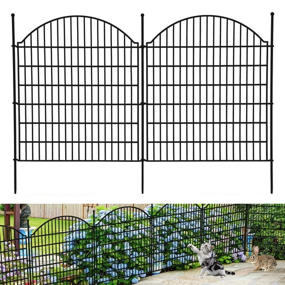 Kojooin Outdoor Garden Fencing Decorative Garden Fence Rustproof Metal Wire Animal Barrier Fence for Dogs, Rabbits, Landscape Edging, and Patio
