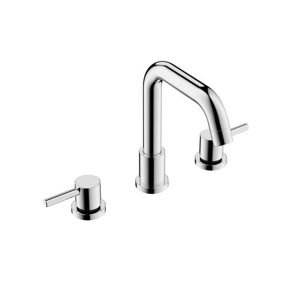 Kojooin Two Handles Widespread 8 inch Bathroom Faucet,Split Lavatory Sink Faucet,Pop Up Drain,cUPC Supply Line,360°Swivel Spout