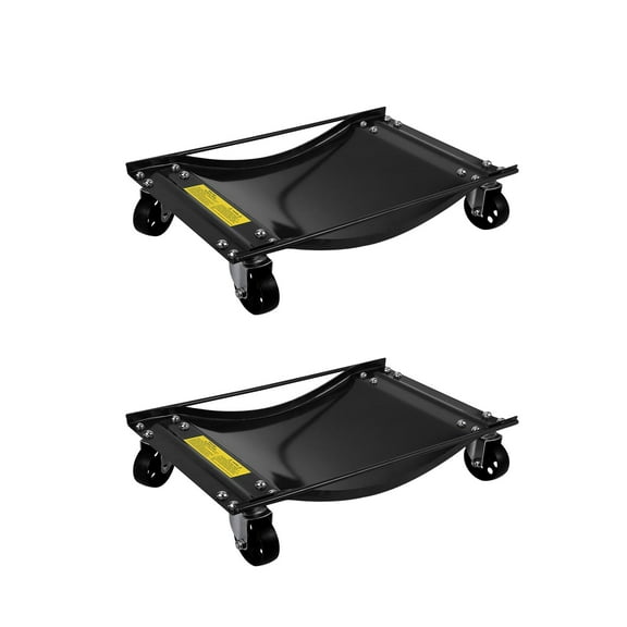 Kojooin Two-Piece Car Pallet Truck Set, Maximum Load Capacity 5000 Lbs, Anti-Slip Design, with 3.5-Inch Swivel Steel Wheels, Dimensions 24x15 Inches, Heavy-Duty Wheeled Pallet Truck