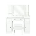 Kojooin Vanity Desk Set, Wood Makeup Vanity Table With Mirror & 3 Level