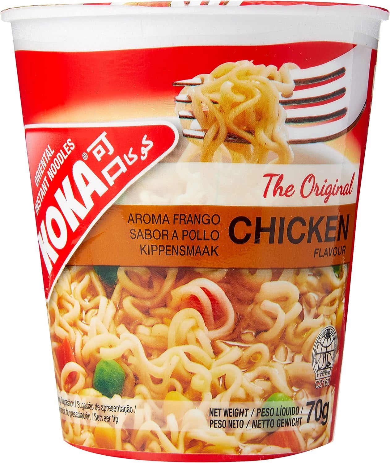 Koka Noodles Cup Chicken 70g pack of 12