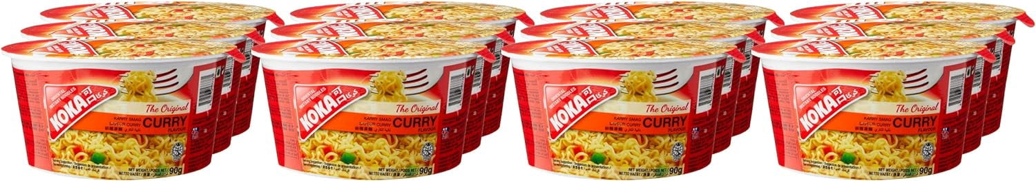 Koka Oriental Instant Noodles The OriginalCurry Bowl Flavour 90g (pack of 12)