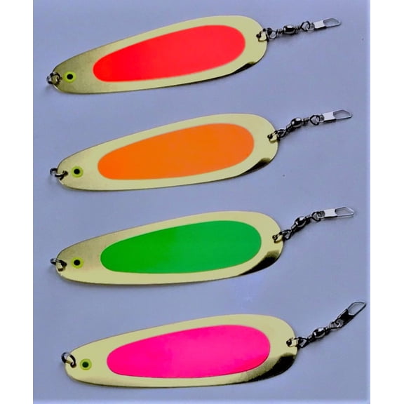 Kokanee Dodgers (4): uv Fluorescent / brass