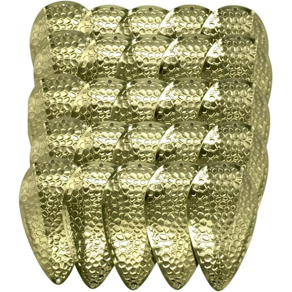 Kokanee Salmon Jet Dodger Blanks 25-Pack – Copper, Silver & Gold Steel Plated Fishing Blanks – Customizable Trolling Gear for Salmon & Trout