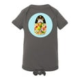 thumbnail image 1 of Kokeshi Doll With Acorns Bodysuit Infant -Image by Shutterstock,  24 Months, 1 of 4
