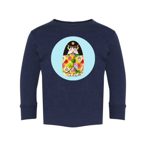 Kokeshi Doll With Acorns Long Sleeve Toddler -Image by Shutterstock, 4 Toddler