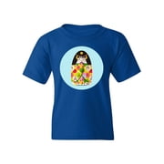 Kokeshi Doll With Acorns T-Shirt Juniors -Image by Shutterstock, x-Large