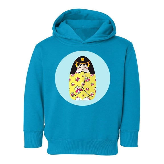 Kokeshi Doll With Flowers Hoodie Toddler -Image by Shutterstock,  5 Toddler