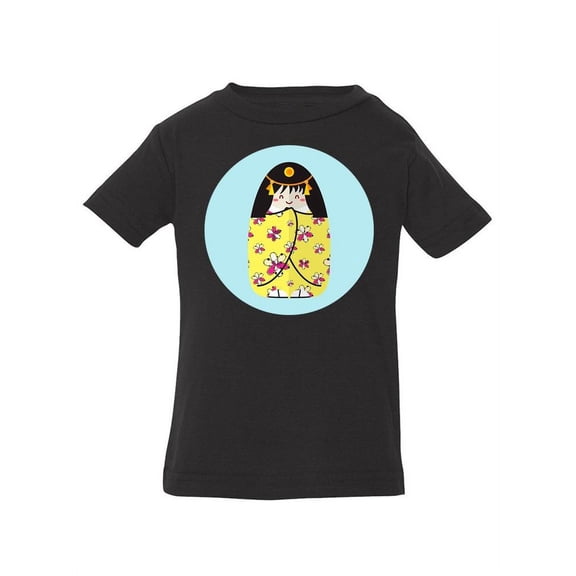 Kokeshi Doll With Flowers T-Shirt Infant -Image by Shutterstock, 12 Months
