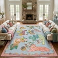 thumbnail image 1 of Kokia 8x10 Aesthetic Neutral Animal Print Area Rug with Lion, Tiger and Cheetah, Machine Washable Soft Boho Rug for Girls Bedroom, Living Room, Nursery, Pink and Babyblue, 1 of 7