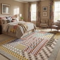 thumbnail image 1 of 8x10 Modern Geometric Bauhaus Grey Washable Area Rug for Living Room, Bedroom, Playroom– Low Pile, Non-Slip, Stain-Resistant, 1 of 7