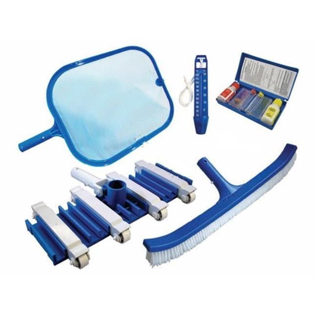 Blue and White 5-Piece Gunite Pool Maintenance Kit