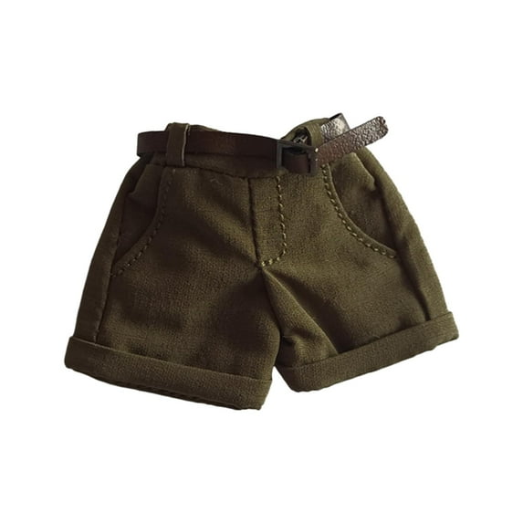 Kokiya 1/12 Female Figure Shorts Model Fashionable Costume Soft Handmade DIY Doll Dress Green