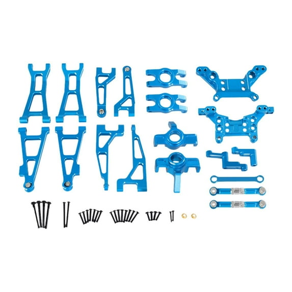Kokiya 1/16 RC Car Upgrade Set Easy Installation Aluminum Alloy for 16207 16208 blue
