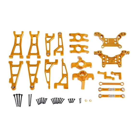 Kokiya 1/16 RC Car Upgrade Set Easy Installation Aluminum Alloy for 16207 16208 gold