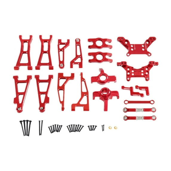 Kokiya 1/16 RC Car Upgrade Set Easy Installation Aluminum Alloy for 16207 16208 red