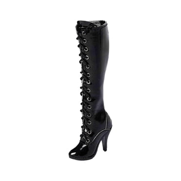 1/6 Scale Women's Fashion Knee-High Classic Gold Boots For Phicen, Kumik, Hot Toys Action Figures