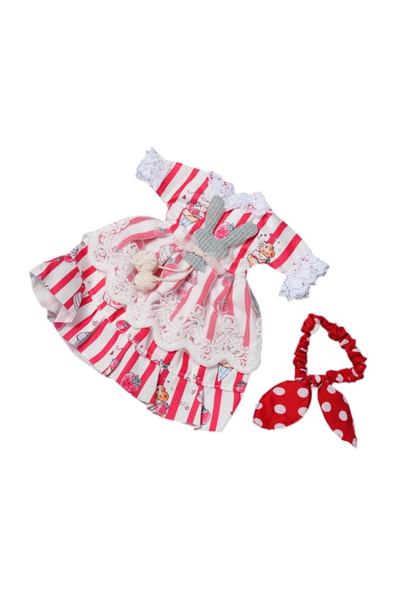 1/6 BJD Doll Princess Dress Oufit Educational Cosplay for 30cm Princess Doll red