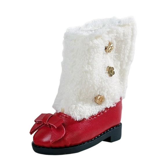 Kokiya 1/6 BJD Doll Shoes Bow Decor Fancy Dress with Zippers Unique Miniature Boots