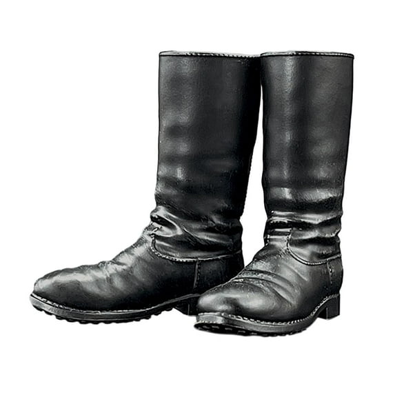 Kokiya 1/6 Scale Figure Boots Trend Black Miniature Shoes, High Boots Model for 12 inch Female