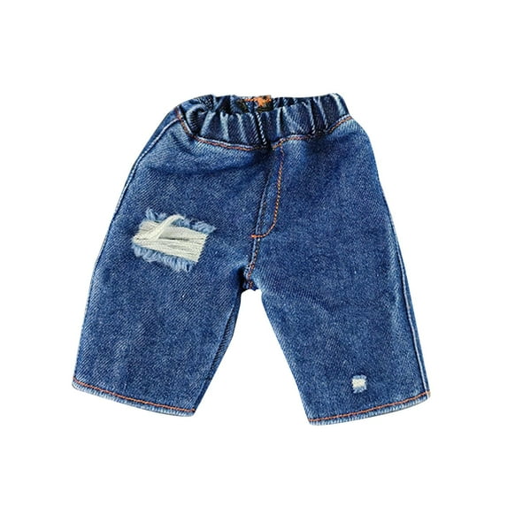 Kokiya 1/6 Scale Men Figure Short Pants Handmade Doll Clothes Blue with Holes