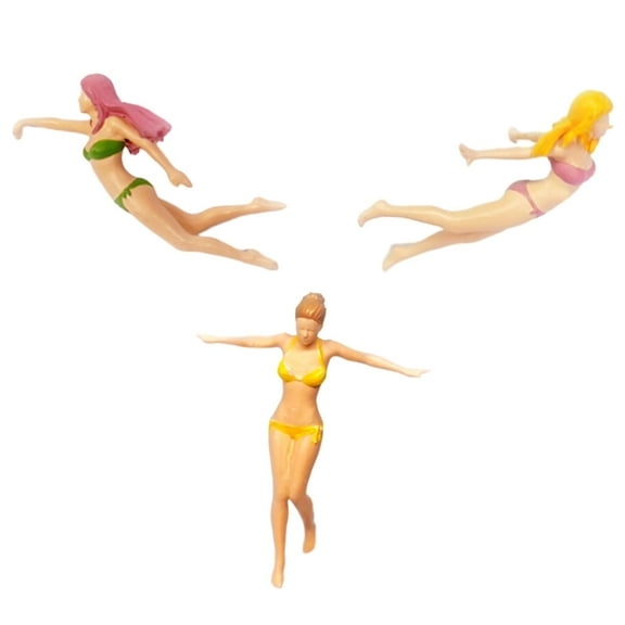 Kokiya 1/64 Figures Mini People Model Character Doll Tiny People 1/64 Scale Beach Model D