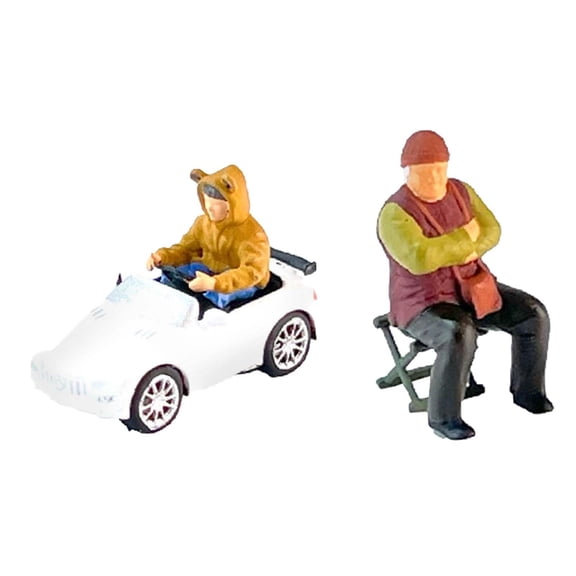 Kokiya 1/64 Figures Tiny People Babysitting Scene Handpainted Miniature for Collections