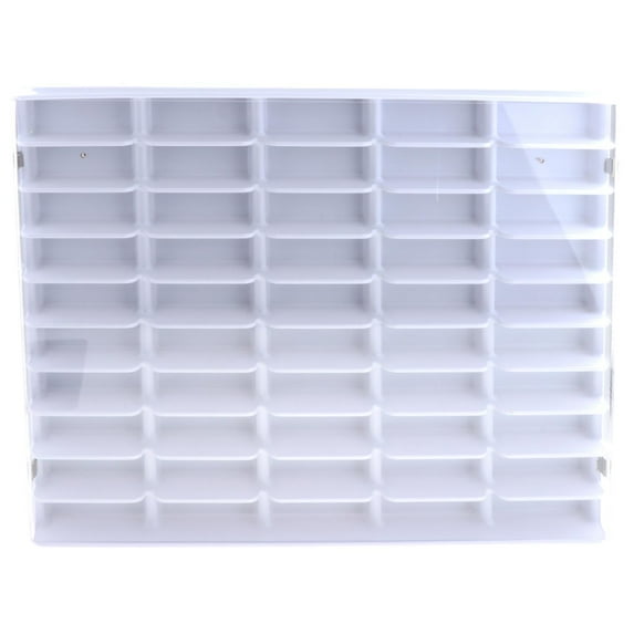 Kokiya 1/64 Model Car Display Case Clear Model Car Showcase for Small Dolls Figures White